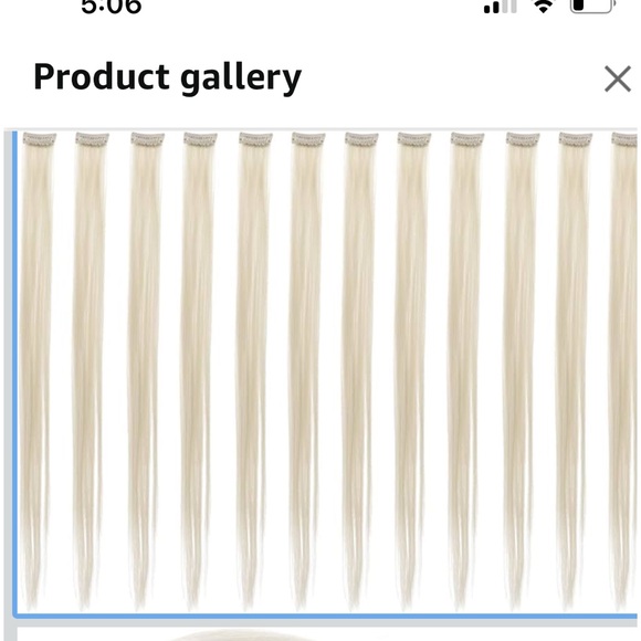 Other - New Platinum blonde clip in hair extensions. Straight